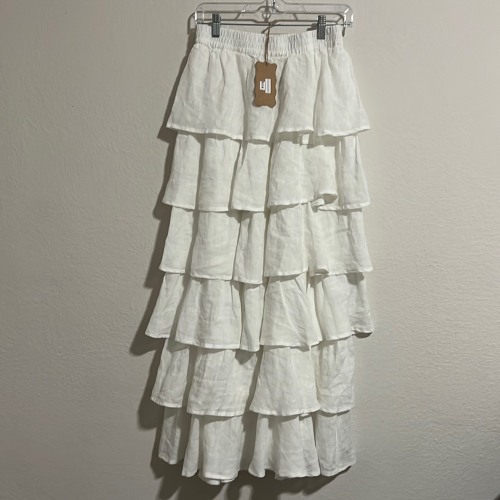 theboujeelady layered hem maxi skirt